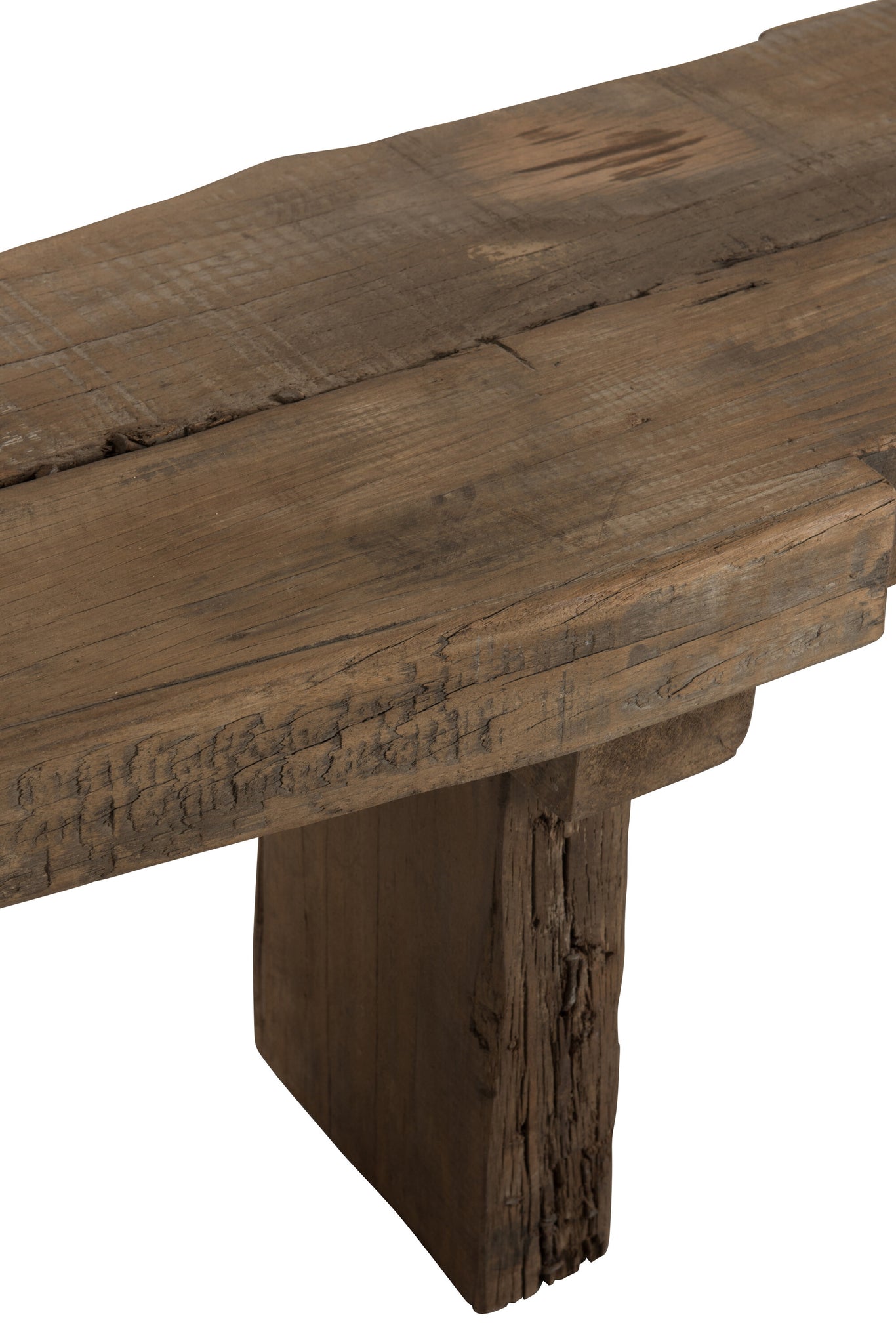 Bench Rough Recycled Wood Brown