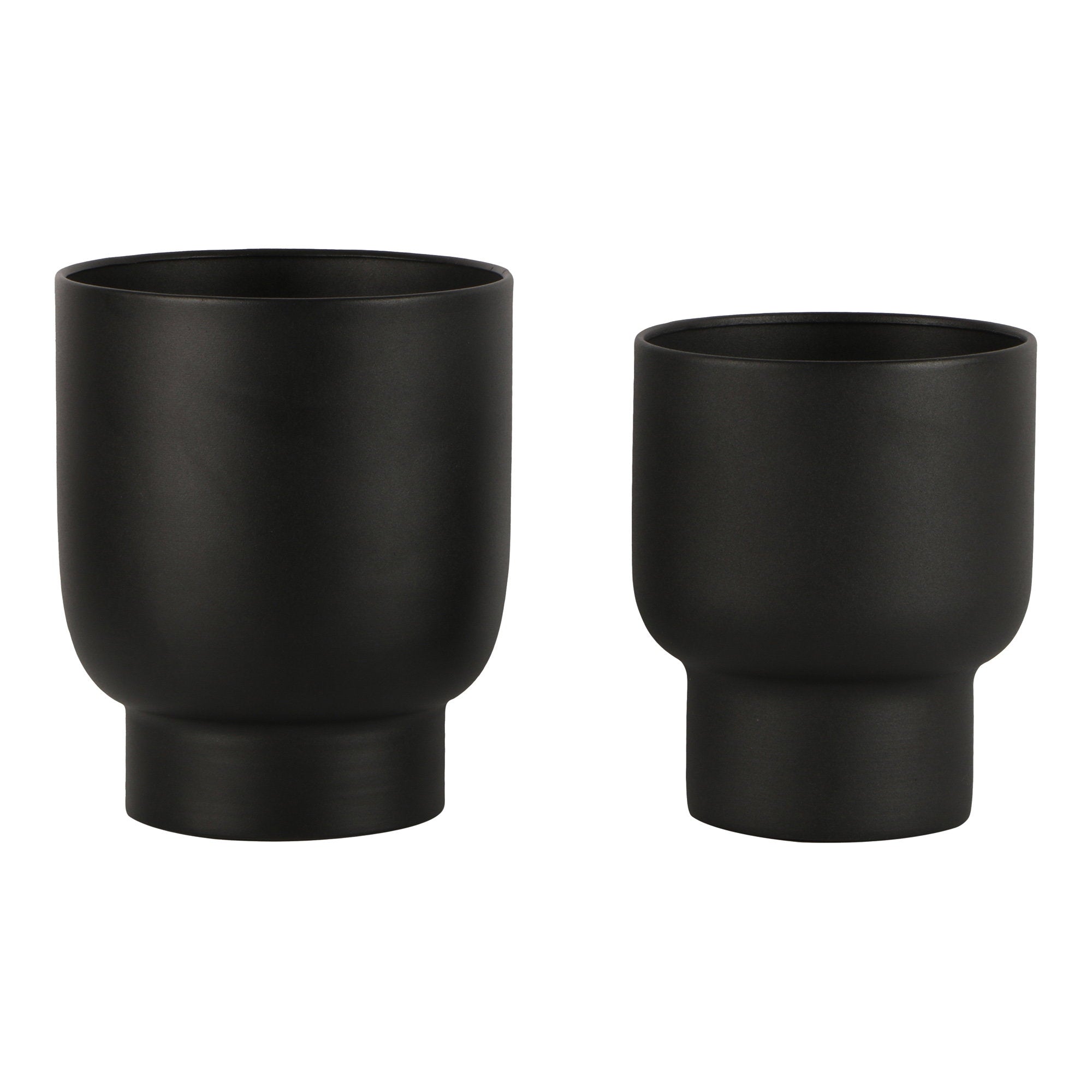 Fulda Flowerpots - Flowerpots, metal, black set of 2