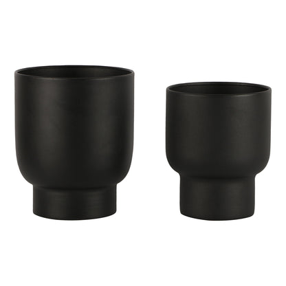 Fulda Flowerpots - Flowerpots, metal, black set of 2