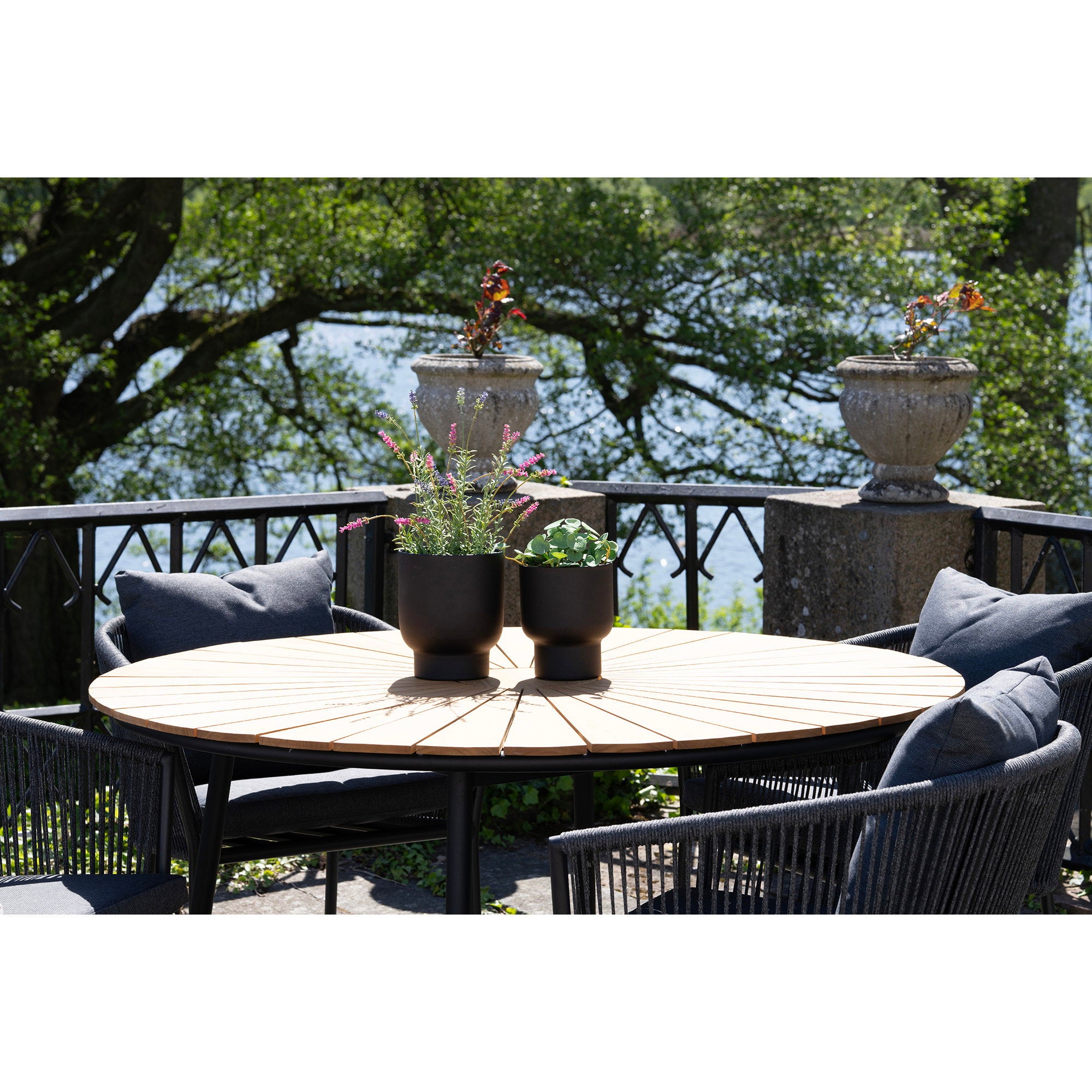Fulda Flowerpots - Flowerpots, metal, black set of 2