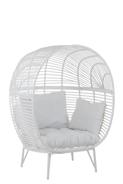 Lounge Chair Oval Steel White