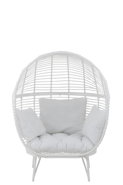 Lounge Chair Oval Steel White