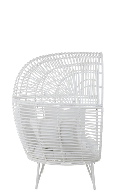 Lounge Chair Oval Steel White