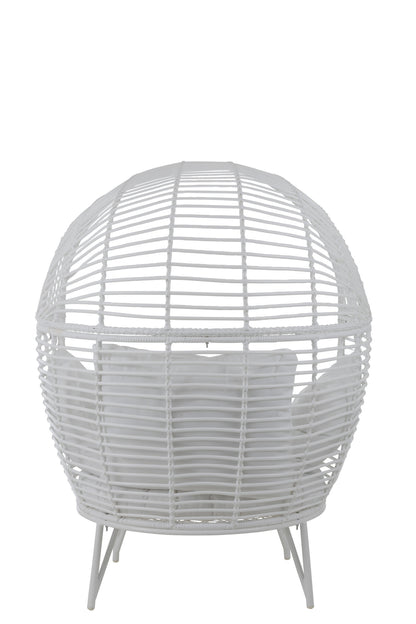 Lounge Chair Oval Steel White