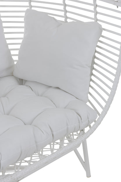 Lounge Chair Oval Steel White