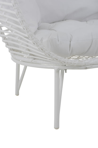Lounge Chair Oval Steel White