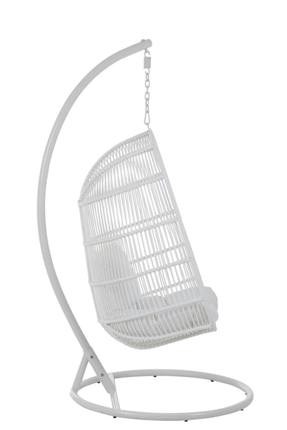 Hanging Chair Oval Steel White