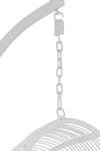Hanging Chair Oval Steel White