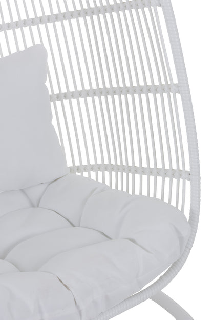 Hanging Chair Oval Steel White
