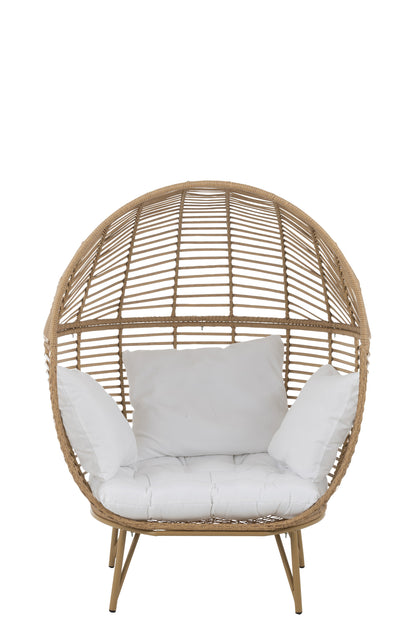 Lounge Chair Oval Steel Natural