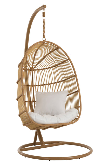 Hanging Chair Oval Steel Natural