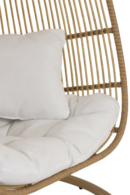 Hanging Chair Oval Steel Natural