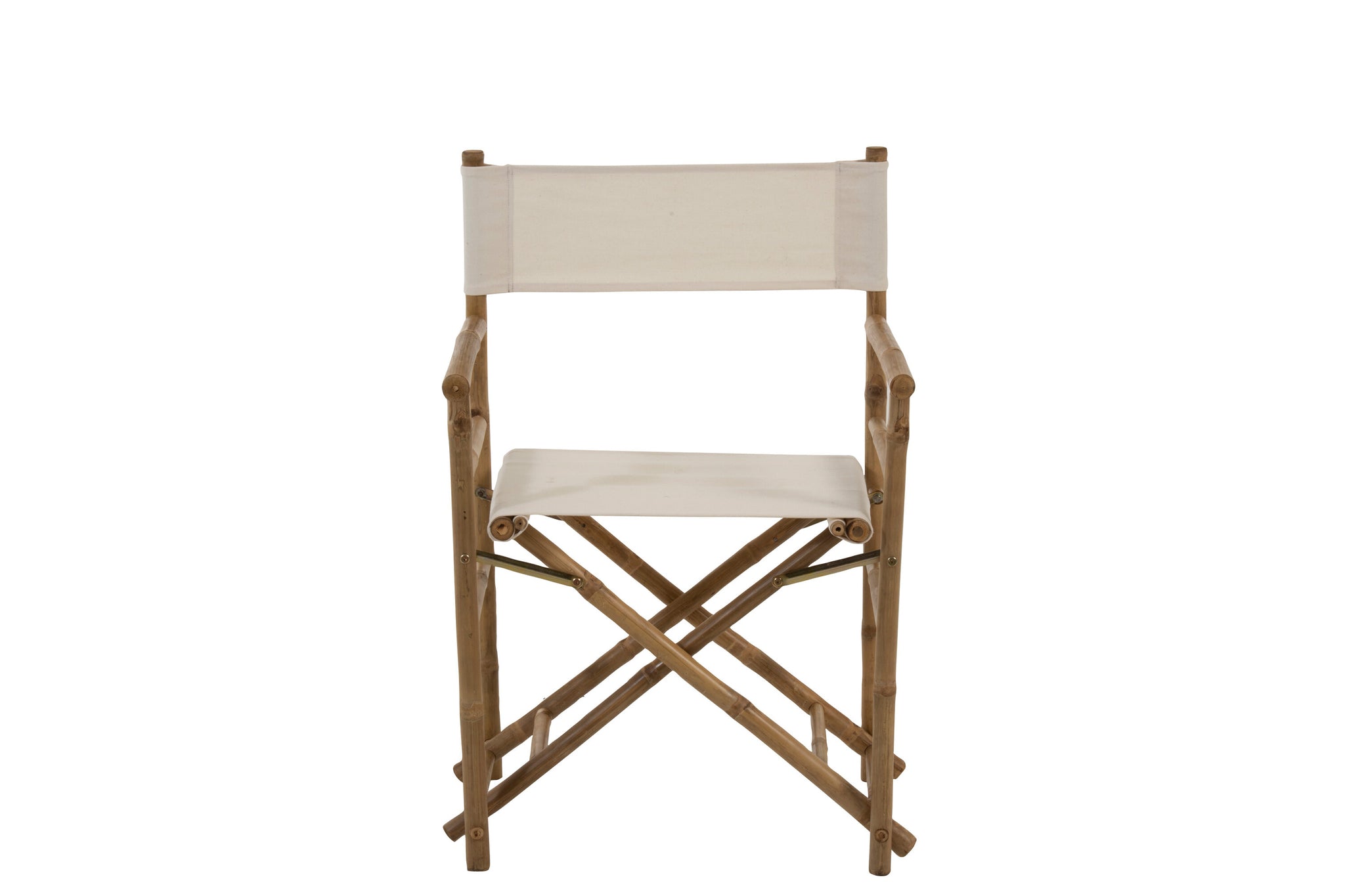 Chair Director Pliable Bamboo+Textile Natural+White