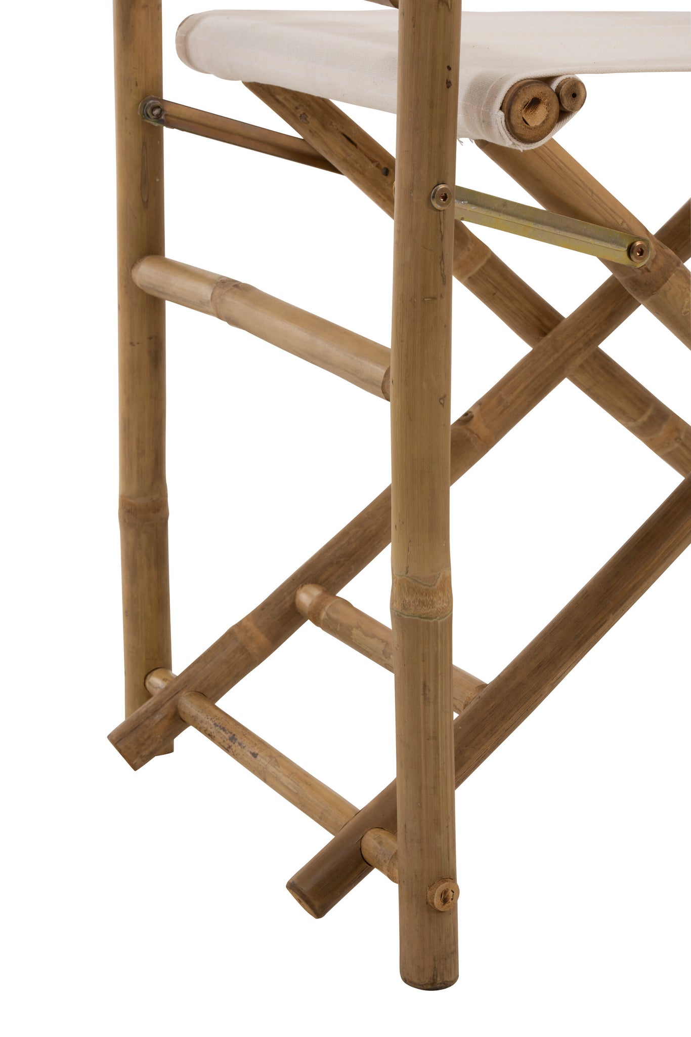 Chair Director Pliable Bamboo+Textile Natural+White