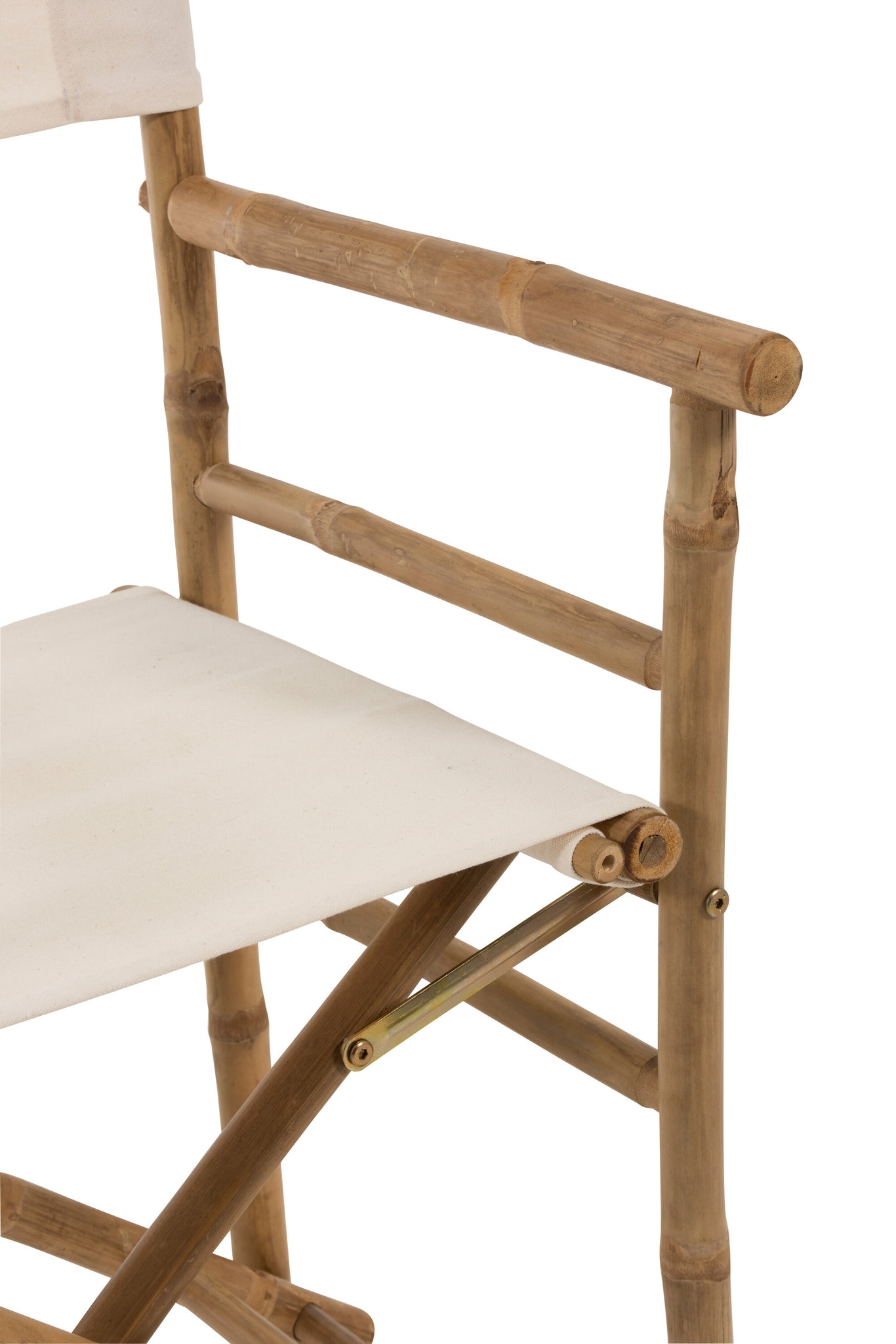 Chair Director Pliable Bamboo+Textile Natural+White
