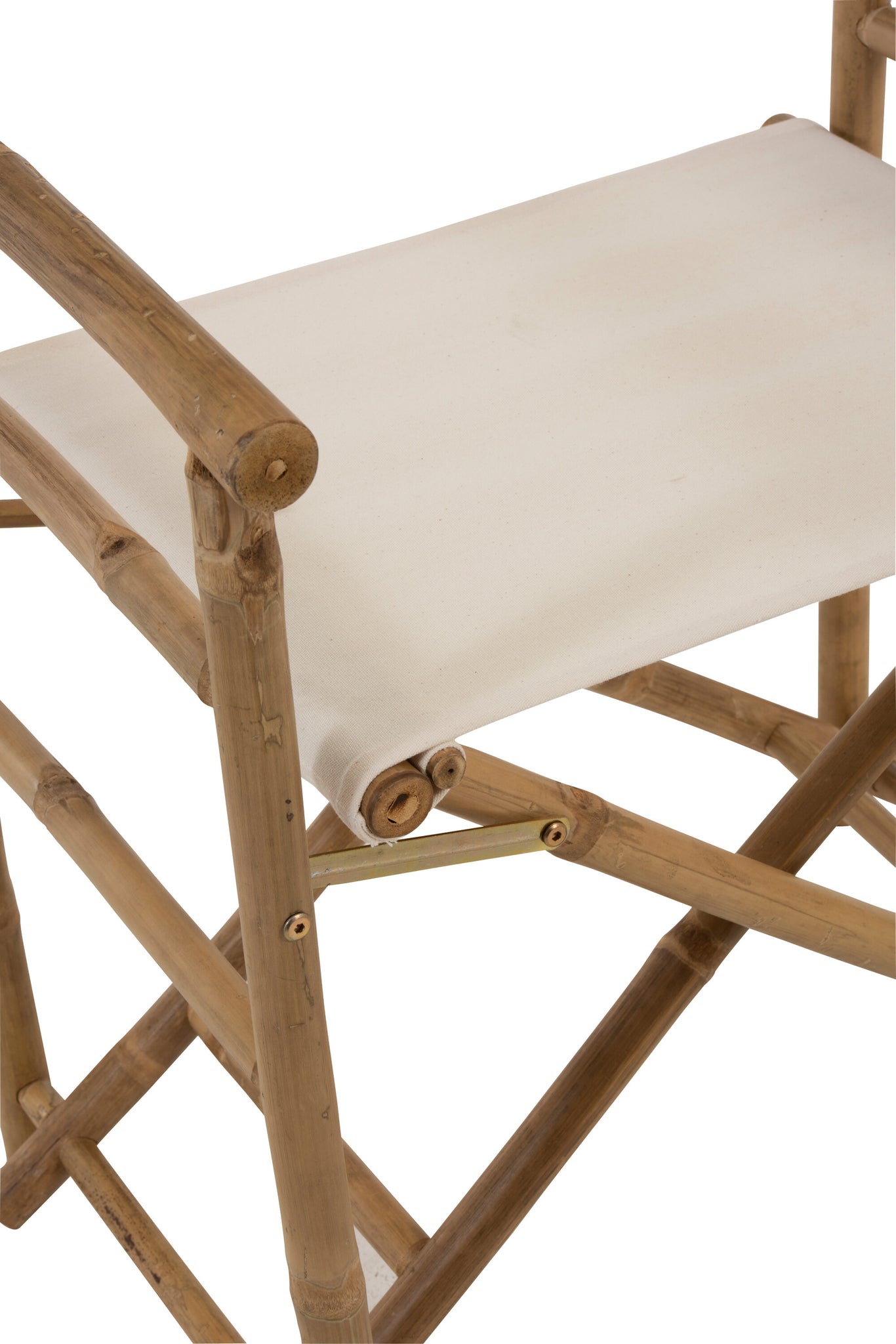 Chair Director Pliable Bamboo+Textile Natural+White