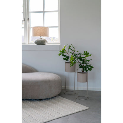 Rabo bloempot – staal, zand, set van 2