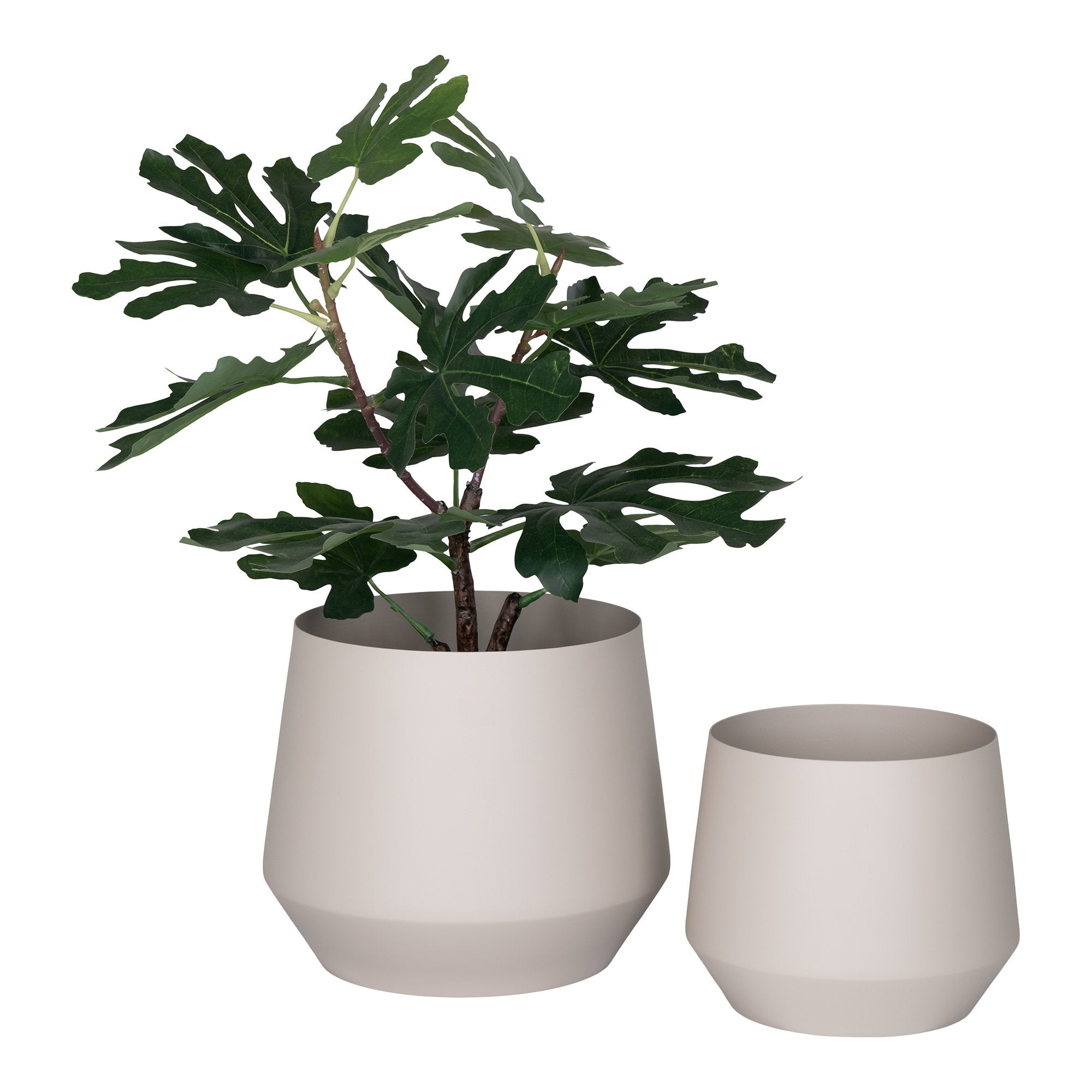 Trofa Flowerpot - Flowerpot, steel, sand set of 2
