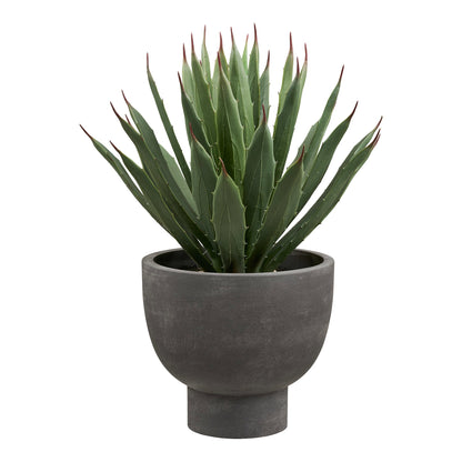 Agavenpflanze – Mit Topf, künstlich, grün/grau, H:41 cm