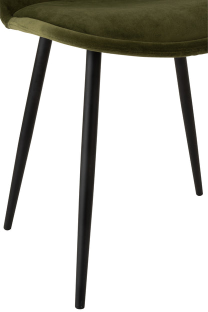 Chair Claire Metal/Textile Green
