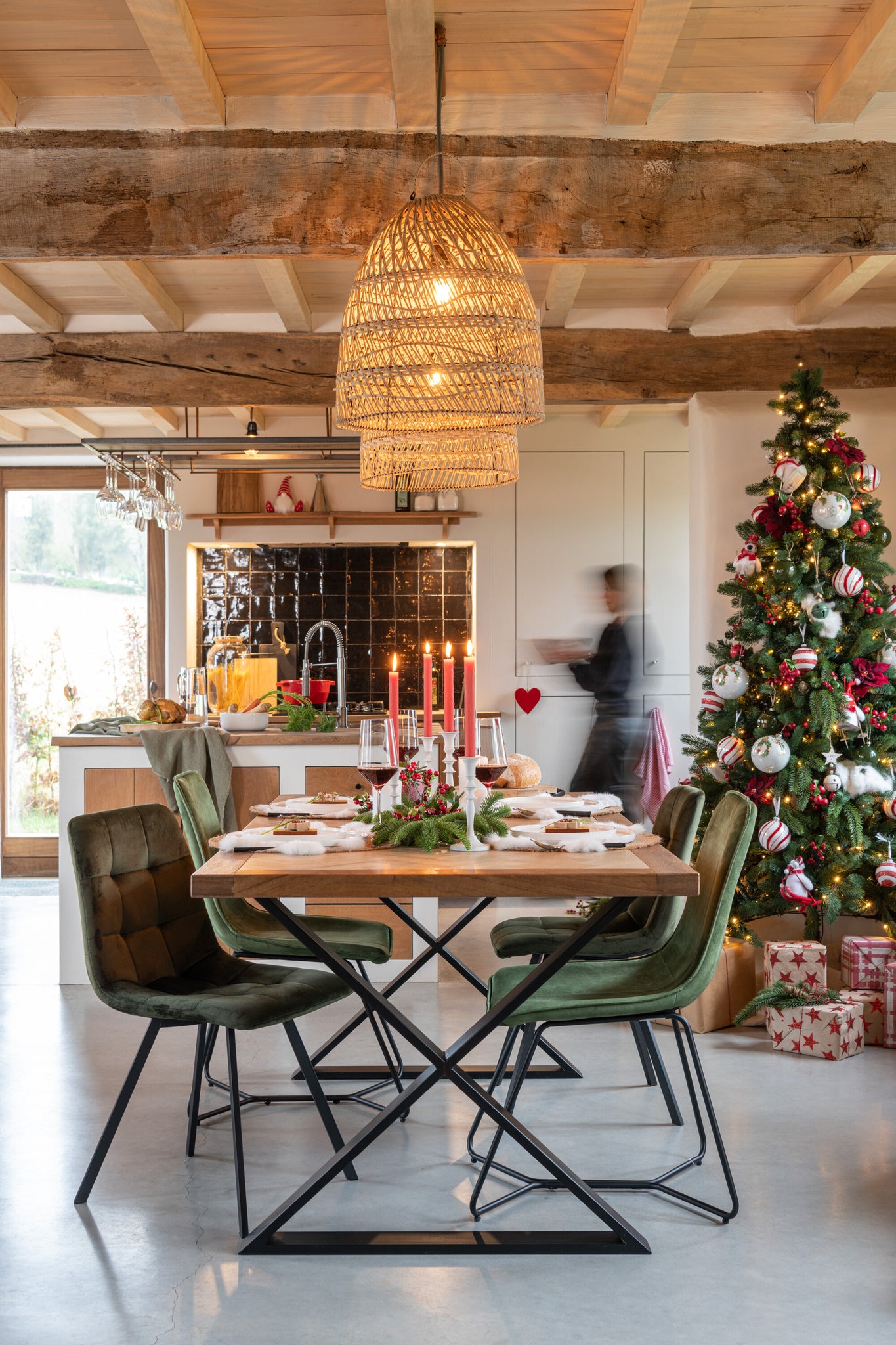 Chair Claire Metal/Textile Green