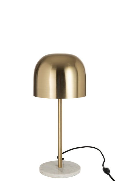 Tafellamp Queen – marmer/metaal, goud, 20,5x20,5x49 cm