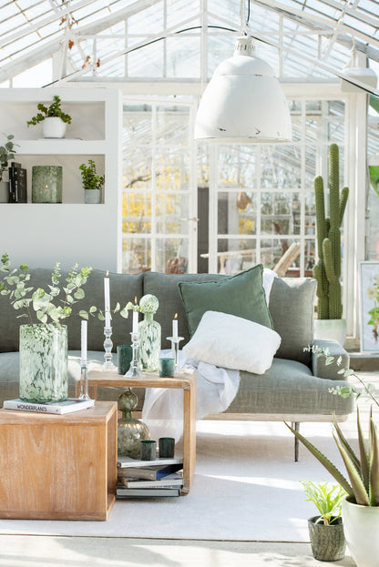 Candlestick Classic Glass Transparent Large