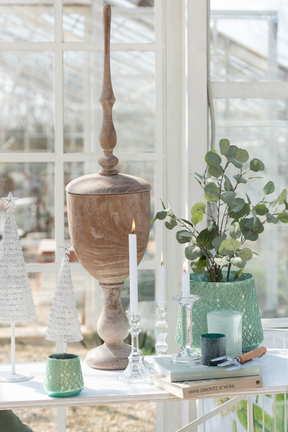 Kerzenständer Kugelglas Transparent Groß
