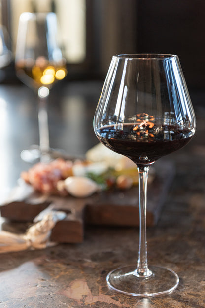 Weites Trinkglas für Weißwein, Kristallglas, transparent