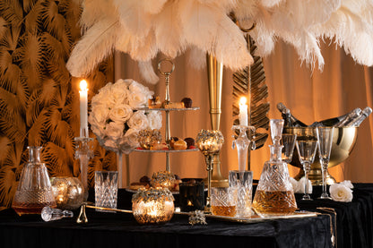 Drinking Glass Whi Wine Rim Glass Transparent/Gold