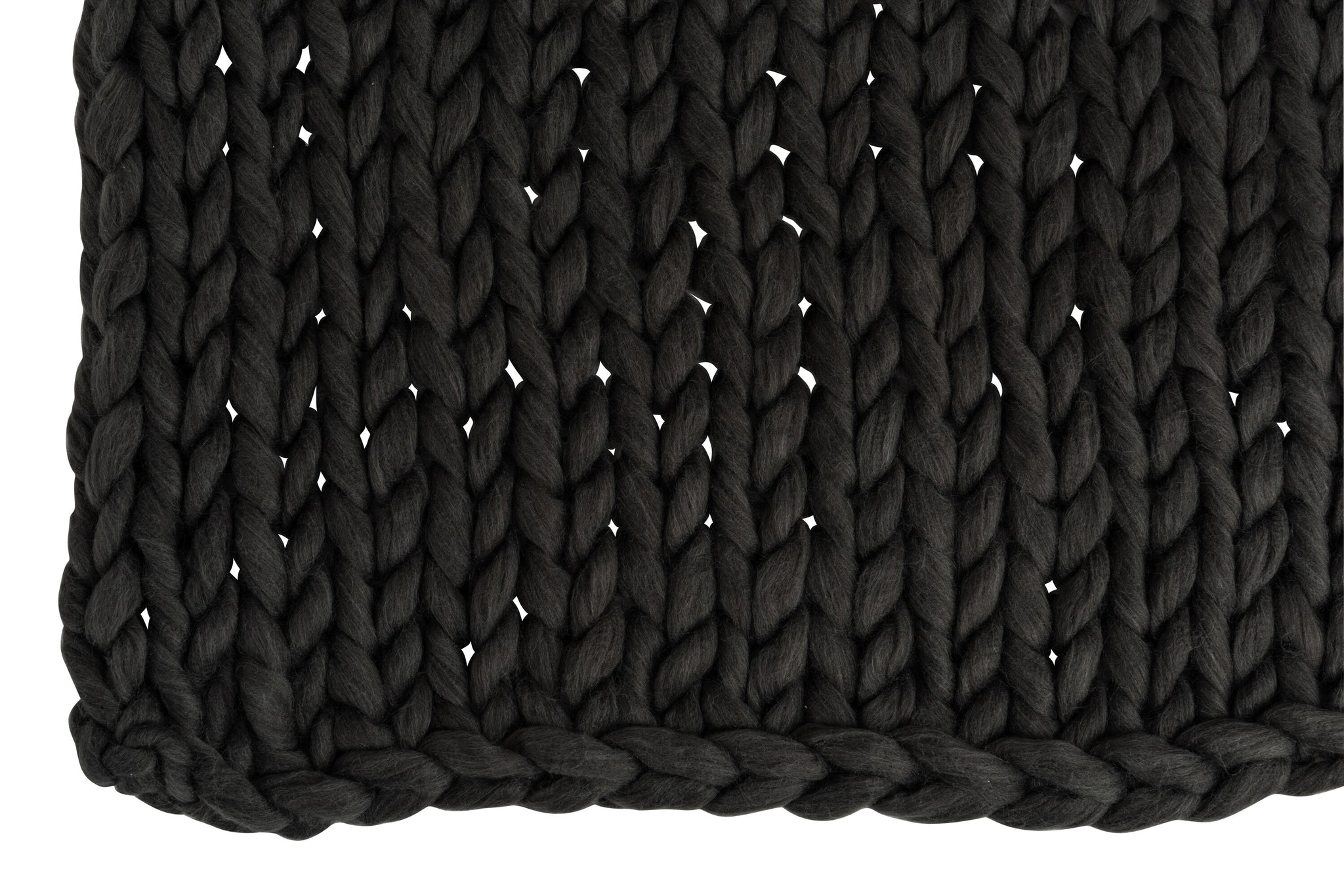 Plaid Knitted Acrylic Dark Grey