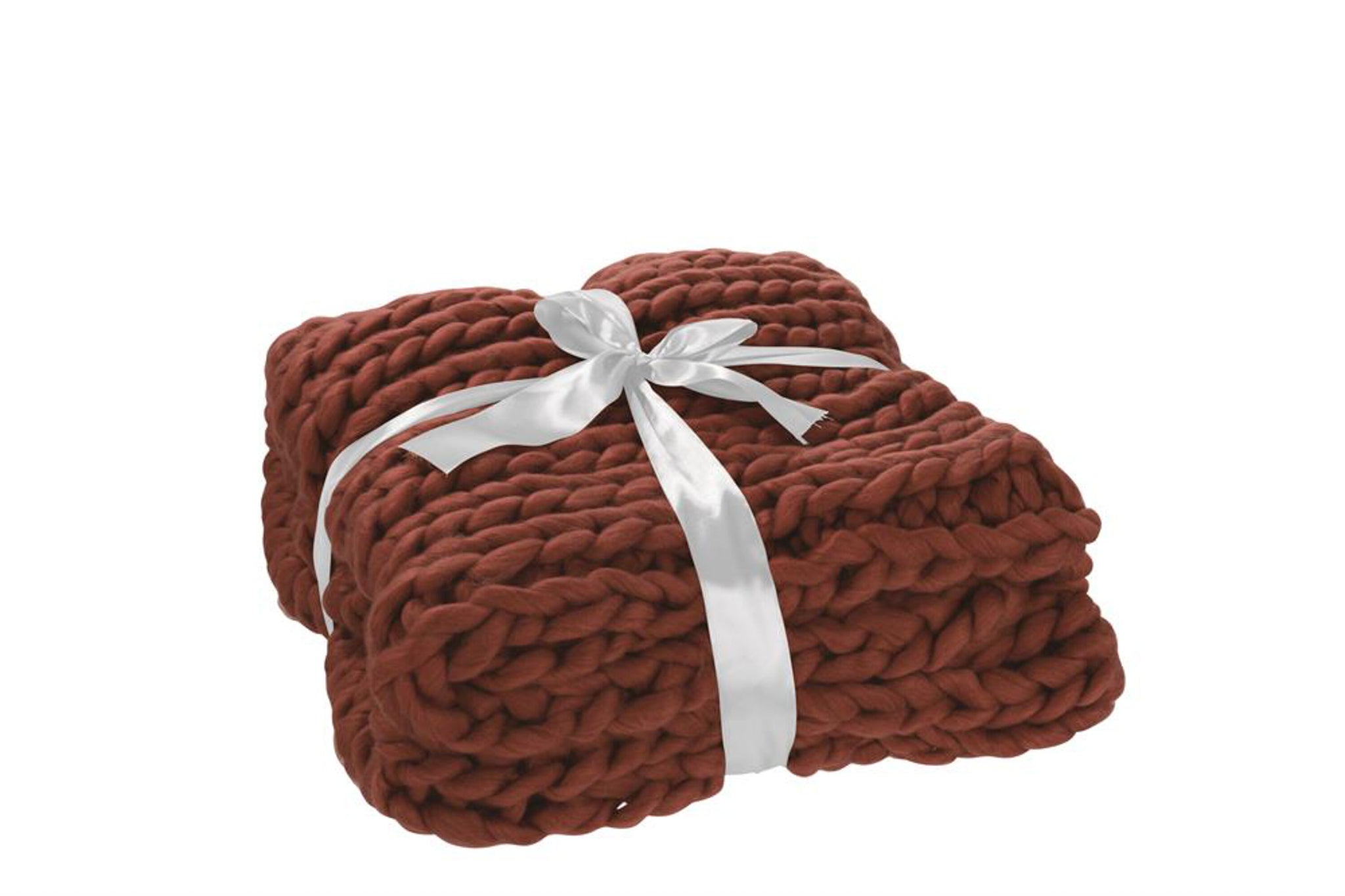 Plaid Knitted Acrylic Red