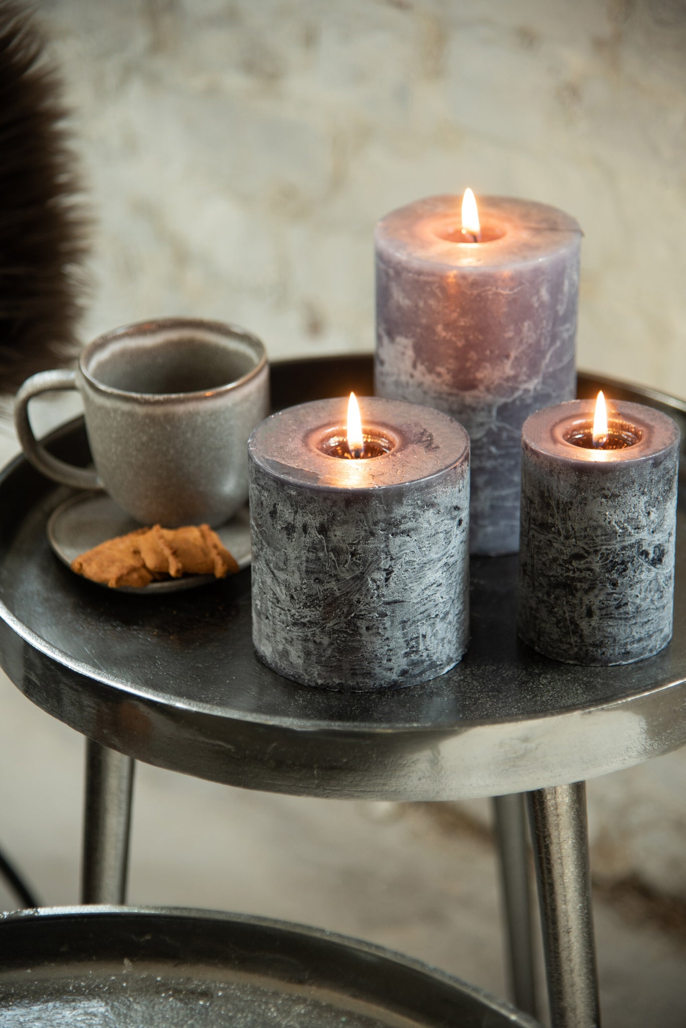 Cyl. Candle Granite -80H