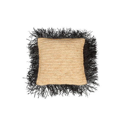Der Raffia Kissenbezug Quadratisch - Naturschwarz - 40x40