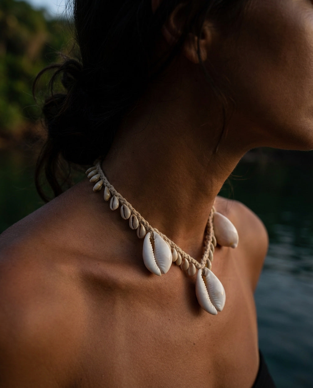 The Big White Cowrie Shell Necklace