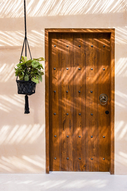The Macrame Plant Holder - Black - M_40