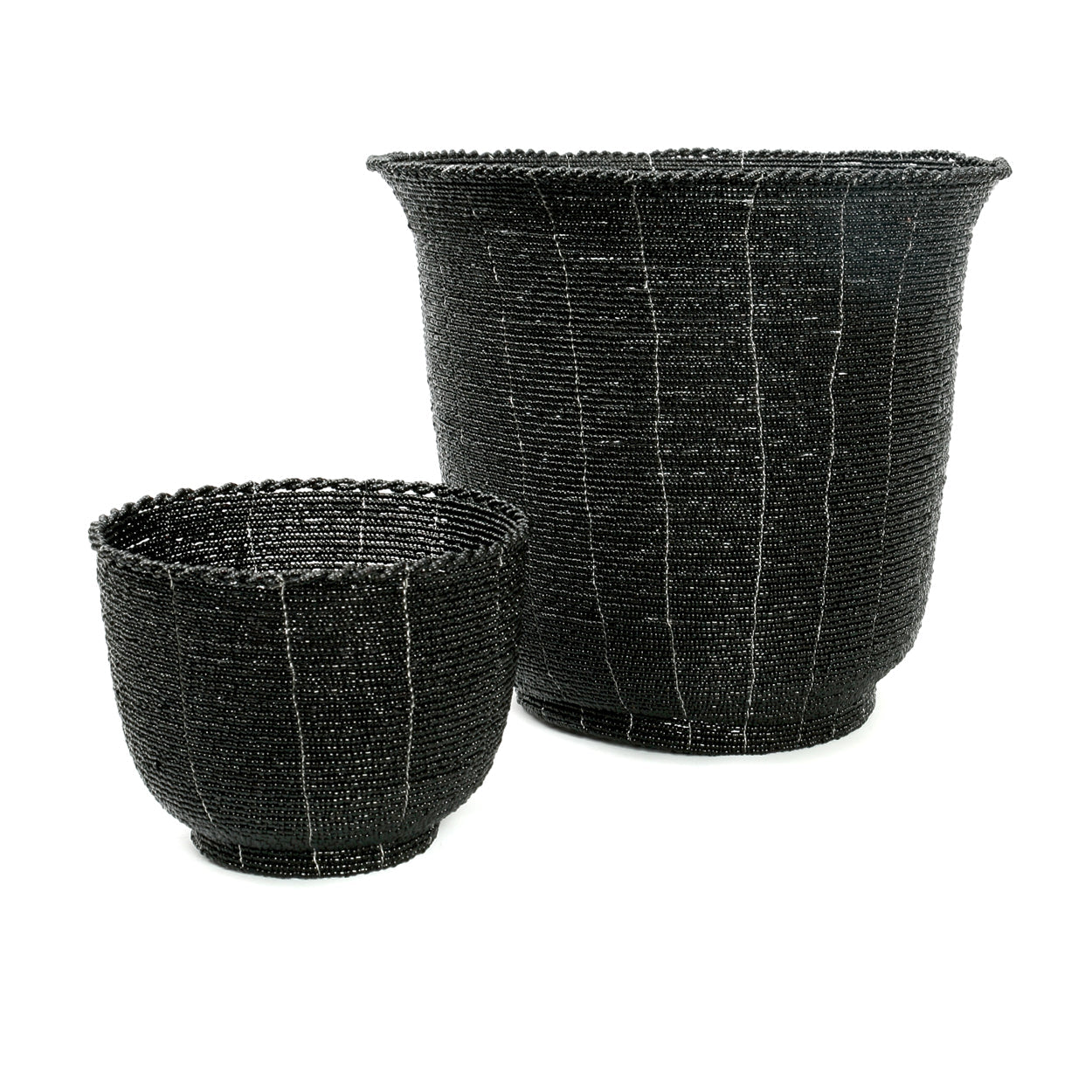 Die Perlen-Bonbonschale – Schwarz – M