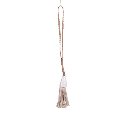 Ketting Shoreline – zeegras en schelp, naturel, 60 cm