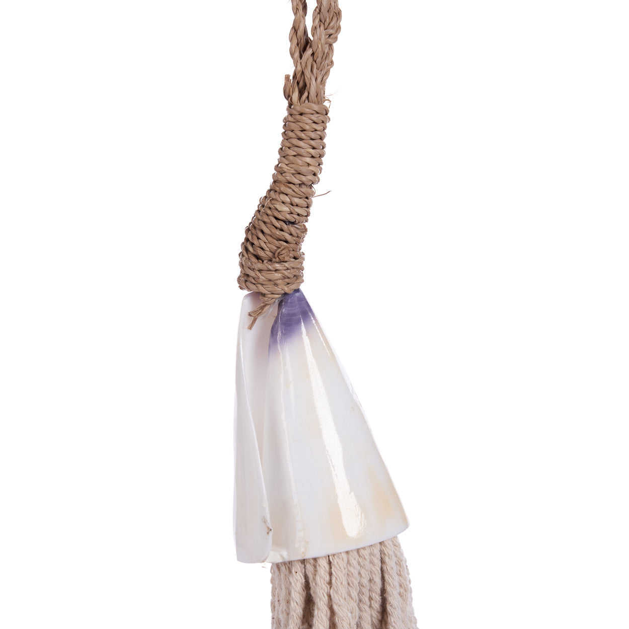 Ketting Shoreline – zeegras en schelp, naturel, 60 cm