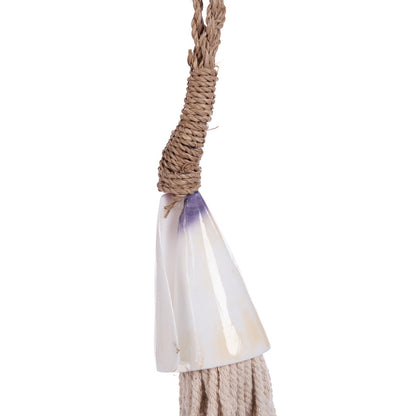 Ketting Shoreline – zeegras en schelp, naturel, 60 cm