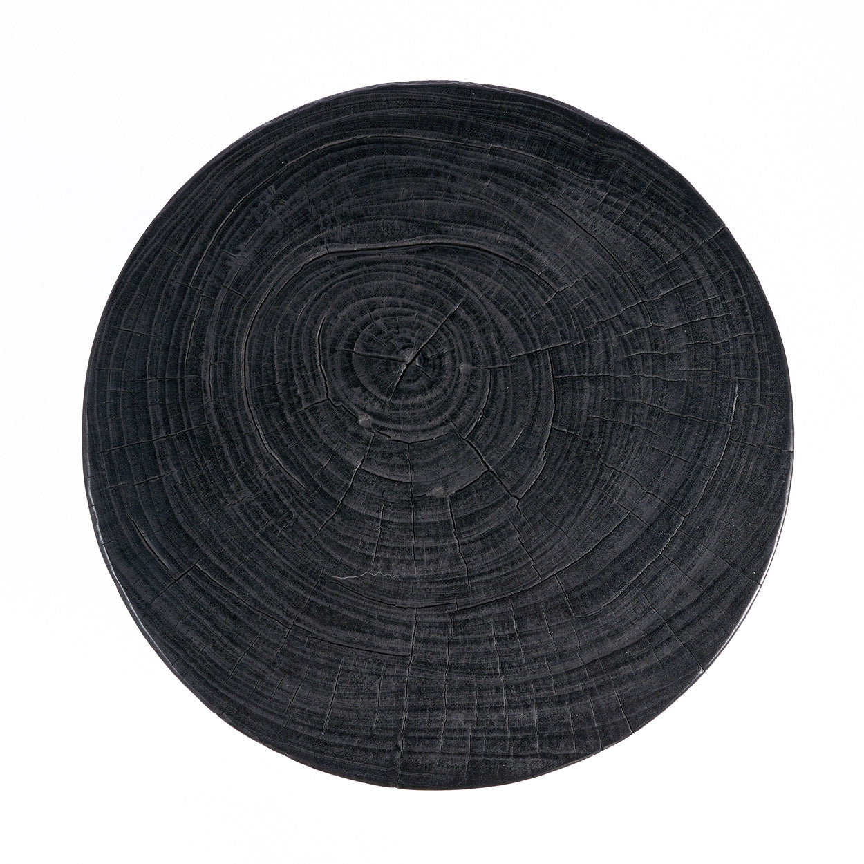 Kruk Squat Spot – mangohout, zwart, 40x40x50 cm