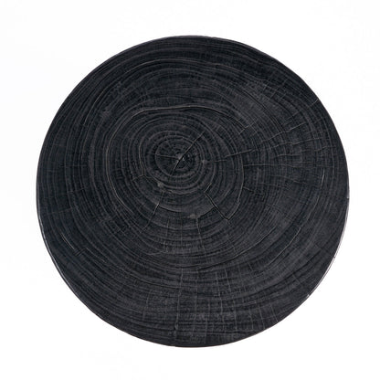 Kruk Squat Spot – mangohout, zwart, 40x40x50 cm