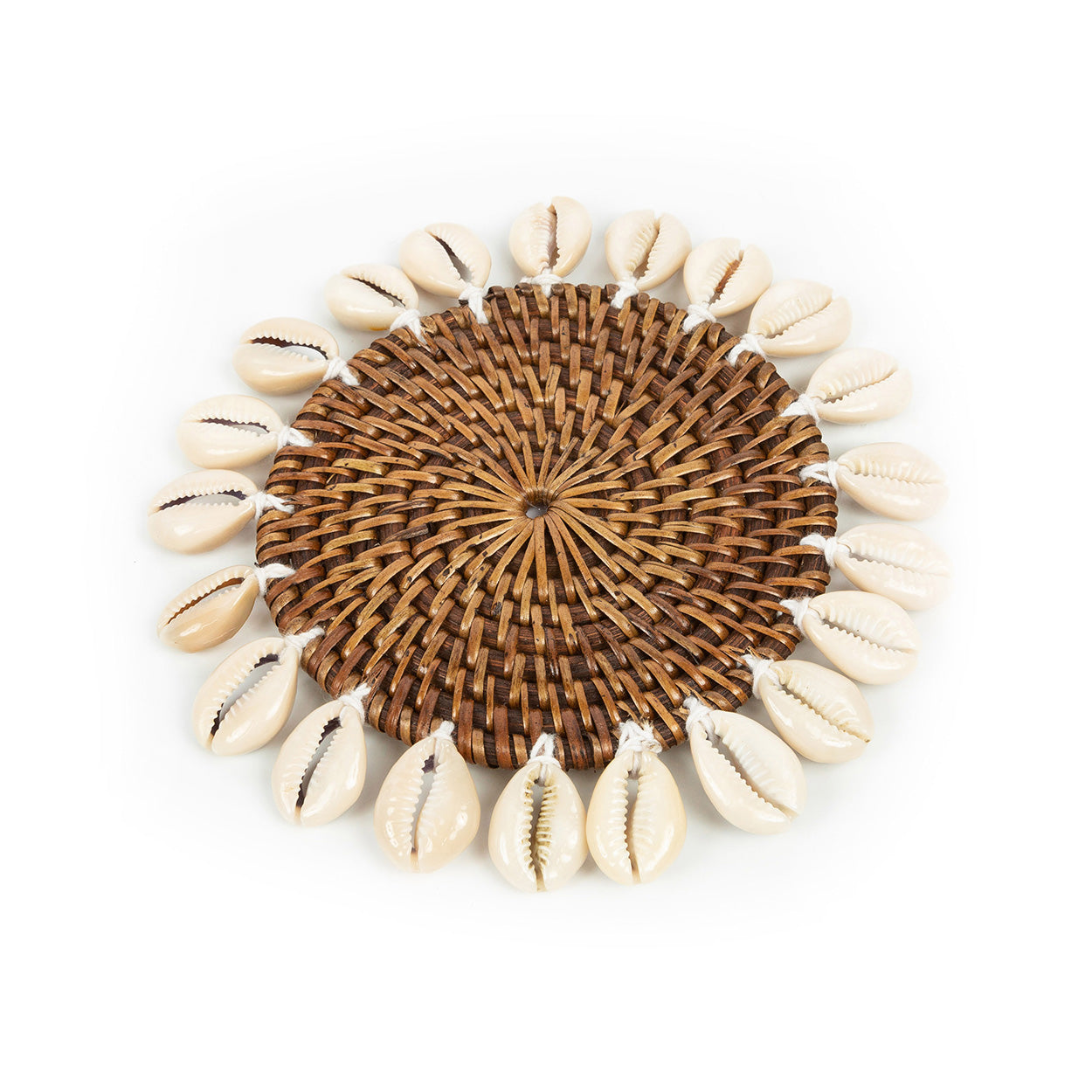 Kolonialer Muscheluntersetzer – Naturbraun