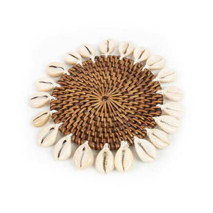 Kolonialer Muscheluntersetzer – Naturbraun