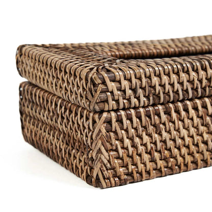 Tissuebox Rattan Classic – rattan, naturel bruin, 27×14×9 cm