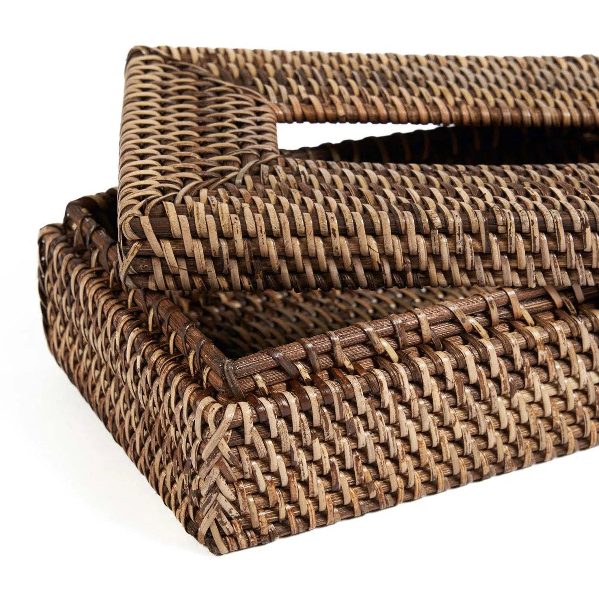 Tissuebox Rattan Classic – rattan, naturel bruin, 27×14×9 cm