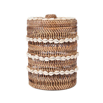 Mand Shell – rattan, naturelbruin, ø21×30 cm