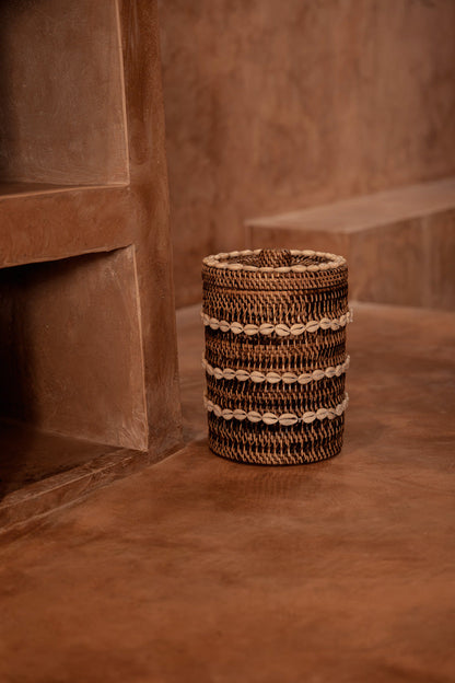 Mand Shell – rattan, naturelbruin, ø21×30 cm