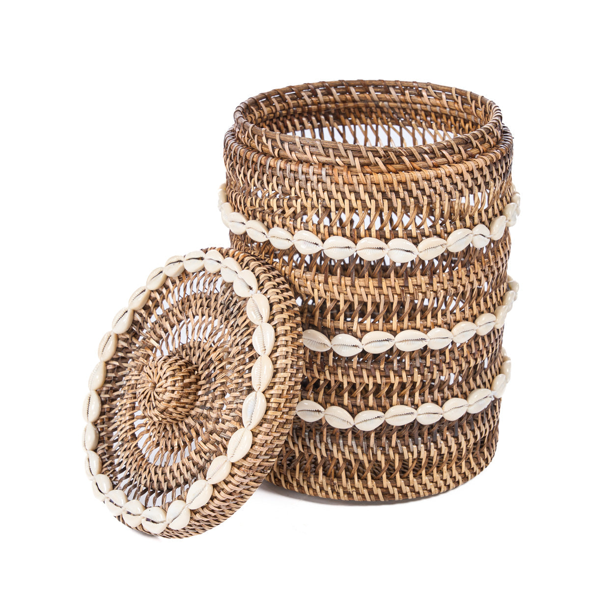 Mand Shell – rattan, naturelbruin, ø21×30 cm