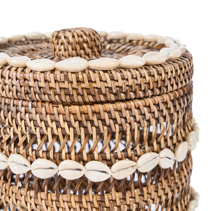Mand Shell – rattan, naturelbruin, ø21×30 cm